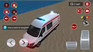 American Ambulance Emergency Simulator | Emergency Rescue Van Driving reach saves injury man