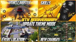 8TH Anniversary Update Is Here | Vehicle Booster And New Secret Theme Mode Event Change |PUBGM