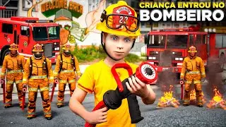 CRIAN&Ccedil;A DE 9 ANOS ENTROU PARA O BOMBEIRO NO GTA 5!😱