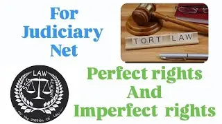 difference between perfect  right and imperfect right #judiciary #net #upsc #law #judge #advocate