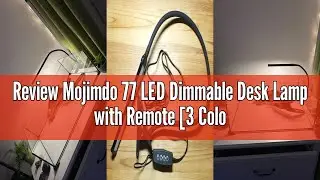 Review Mojimdo 77 LED Dimmable Desk Lamp with Remote [3 Colour Temperatures & 5 Brightness Levels] 4