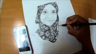 Portrait drawing with Redleaf RD990 action camera