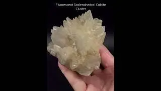 Scalenohedral &ldquo;Dogtooth&rdquo; Calcite Cluster. Fluorescent & Phosphorescent Areas w 365nm Long Wave UV