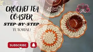 ​How to Crochet a Round Coaster | Easy Step-by-Step Tutorial @Littlecrotown 