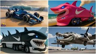 SIGMA BOY x BRAINROT EXTINCTION RACING  Shark F1 vs Pink Shark Train vs Shark Bus vs Croc Plane