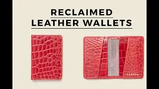 Reclaimed leathers and sustainable wallets made in USA #sustainablefashion #reclaimedleather #wallet