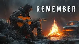 Remember | Post Apocalyptic and Dystopian Classical Guitar | Bonfire and Rain Ambience to Relax