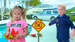 Naomi and David find out they&rsquo;re not allowed to eat watermelon in the pool. 🍉💦