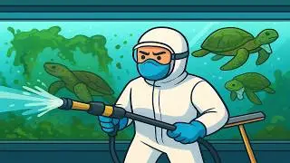 Pool Cleaning Simulator  Gameplay FR : nettoyage d&rsquo;un oc&eacute;anarium g&eacute;ant ! 🧽💦 🐠