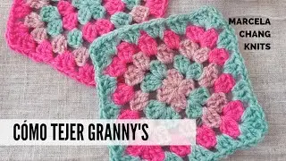 CAL ARIANA y TUTORIAL CROCHET: GRANNY SQUARE Y HALF GRANNY SQUARE