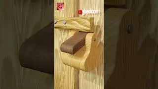#gheocom Auto-Locking Wooden Latch &ndash; Simple & Smart! #shorts