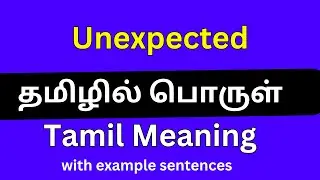 Unexpected meaning in Tamil/Unexpected தமிழில் பொருள்