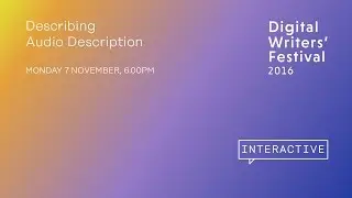 #dwf16: Describing Audio Description