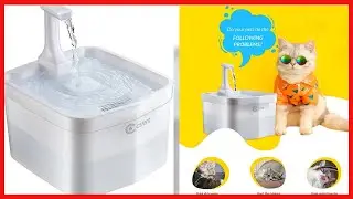 Ciays Pet Fountain, 65oz1 8L Automatic Cat Water Fountain Dog Water Dispenser with 3 Replacement