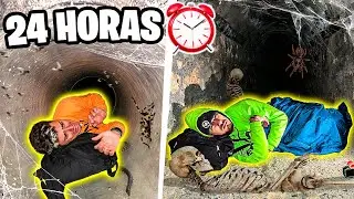 PÁNICO DURMIENDO en unas CATACUMBAS SUBTERRÁNEAS⏰ *24 HORAS😨*⚠️| Parkour Vlog