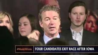Four candidates exit 2016 race, Fiorina fights to be on debate stage, Gilmore gets 4 votes in Iowa