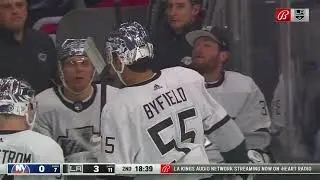 Kieffer Bellows goes to the box for contact to the head on Matt Roy.