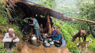 Nepali Mountain Village Life in Heavy Rains Season ||The Incredible Story oF Nepal's Last Nomads ||