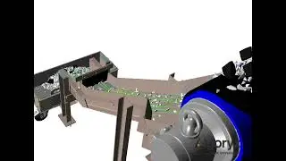 Industrial Rubber Curtain simulation with Algoryx Momentum Granular