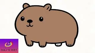 Easy Capybara Drawing | Как легко нарисовать капибару