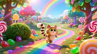 Cookie Cat and the Jellybean Jungle | Sweet Adventure Rhyme for Kids | Nursery Rhymes & Songs