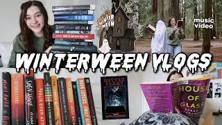 reading thriller and horror books, fortnight music video ❄️👻🏠 [WINTERWEEN Days 1 + 2 VLOG]