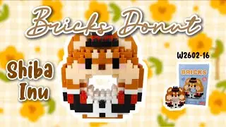 Tutorial Bricks Donat Shiba Inu Kode W2602-16 | How To Build Bricks Donut Shiba Inu