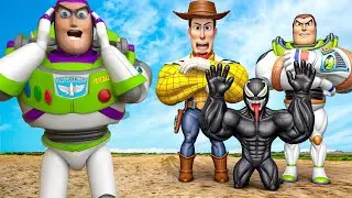 Team SpiderMan & Evolution Of Buzz Lightyear, Woody Vs Team Bad Guy Joker | Superheroes Cartoon