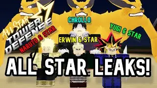 All Star Tower Defense Update LEAKS! 6 Star Naruto, Erwin and Yugi!