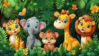 The Jungle Animals By @Toddleykids  | Lion,Tigers, Zebra,Hippo | List Of All Wild Animals Vocabulary