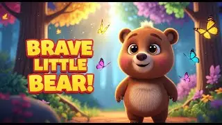 Brave Little Bear 🐻 | Kids Bedtime Story in Rhymes | Cute Cartoon Animation
