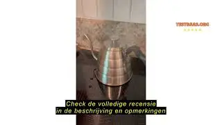 Review Coffee Gator Zwanenhals waterkoker met thermometer, 1200 ml roestvrij staal, kookplaat, premi