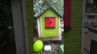 Plastik lackieren: Gartenhaus aus Kunststoff DIY Upcycling mit GFK Lack & GFK Farbe - farbenloewe.de