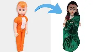 Old Doll New Look | Saree Doll Makeover Step by Step