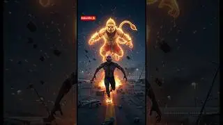 Hanuman Ji vs Horror Demon 👹 | Epic Airport Chase Scene 🙏🔥 #shorts #hanuman #short #ytshorts