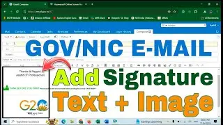 Add Text, Images, Social icons & Logo Signature in Gov/Nic e-mail Step by Step in hindi