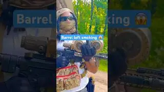 My ARP Barrel was smoking 💨 😱 #trippleoggg #airsoft #tacticaledc #2astrong #viral