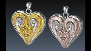 3DCoat- Create a  heart pendant