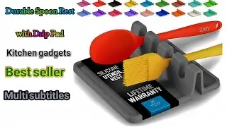 Zulay Kitchen Silicone Utensil Rest - Heat-Resistant, BPA-Free Spoon Rest for Drip-Free Cooking