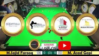 Sajid Farooq VS M Asad Gopi | Sahiwal Snooker Championship | Snookerism