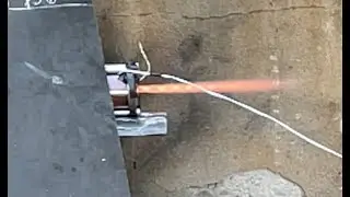 Improved Ethanol/Oxygen liquid rocket engine - first test of the semester