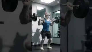 Kitty at the gym #ai #cat #kitty #workingout #gym #gymmotivation