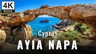 Ayia Napa Cyprus 🇨🇾 4K Drone Tour | Beaches, Sea Caves & Marina