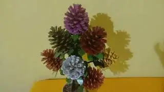 Diy Pine cone craft // Pine cone wall decor Idea //