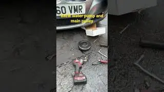 BMW water pump and main pulley replacement 🇬🇧🥶🌧️💨