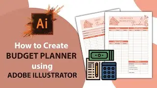 How to create Monthly budgeting tracker page using Adobe Illustrator | Budget planner page #amazon