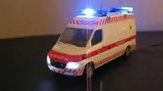 Warning light bar 1:87 on MB Sprinter