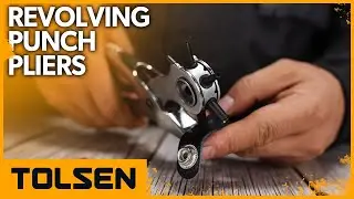 TOLSEN Revolving Punch Pliers for Fabric and Leather | Hole Puncher