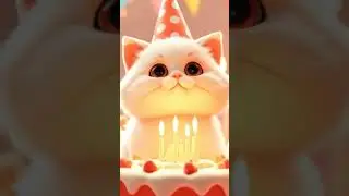 Happy birthday#viralshortfeed #fluffycat #happybirthday #catwishes #birthdaycat #fluffooworld #cute