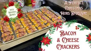 Крекеры с сыром и беконом 🎄 Рождественская закуска — ПРОСТО! Запекайте крекеры, завёрнутые в беко...